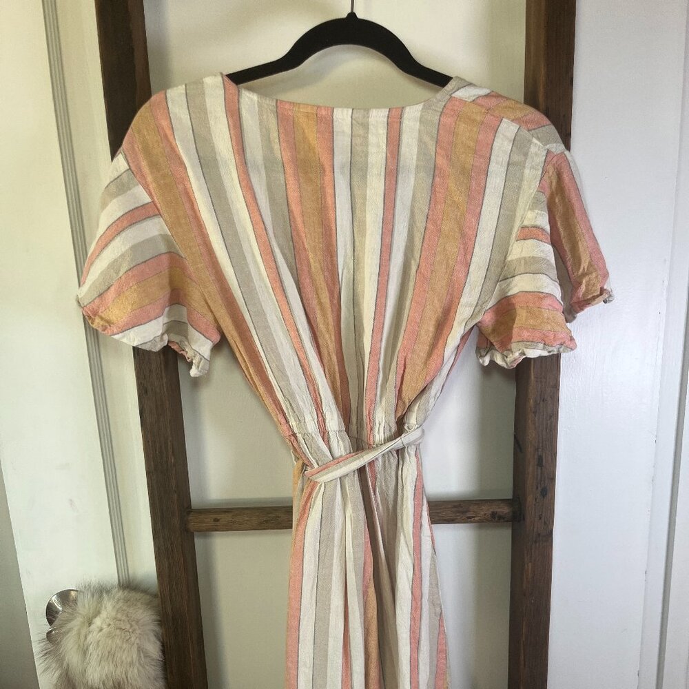 LC Lauren Conrad Striped Ruffle Wrap Dress - Boho Chic - Size XS - Picture 5 of 5